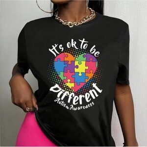 ☘️ Autism Awareness Puzzle Heart T-Shirt Nwot